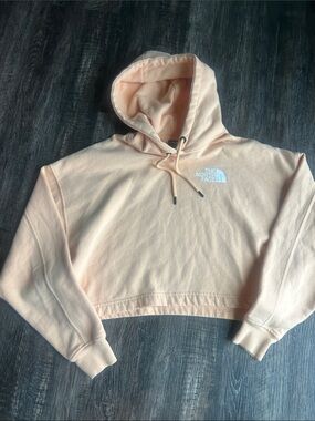 The North Face Cropped Hoodie - Peach